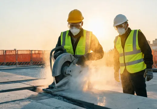 Construction silica control crew
